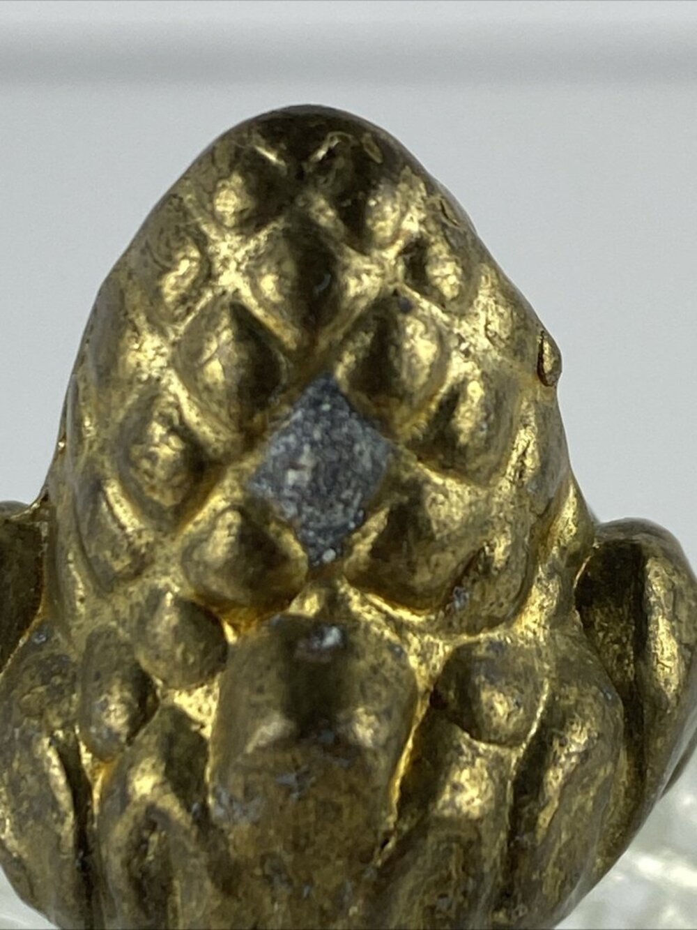 VTG Indiana Glass Mount Vernon Trinket / Candy Dish Dome Lid Brass Acorn Finial - Picture 3 of 13